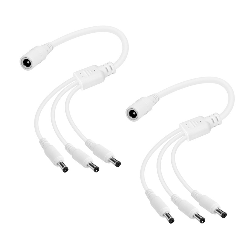 12V DC Power 1-in-3 Out Y-Adapter 1.5 feet, 1 Female to 3 Male Splitte
