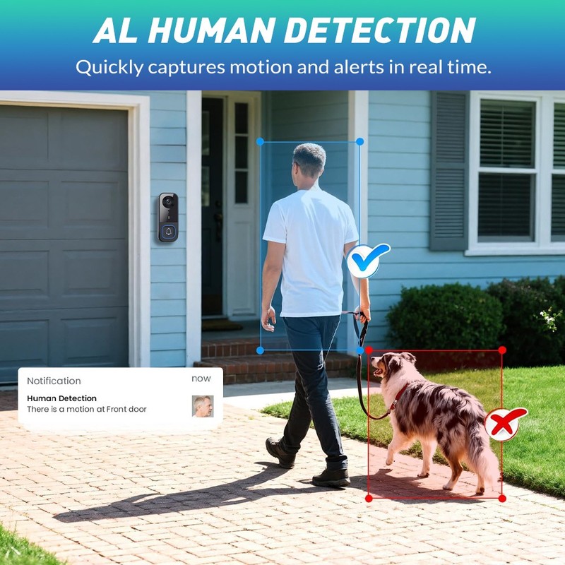 Wireless Doorbell Camera Video Security Camera with Monitor 2-Way Audio No WiFi gallery