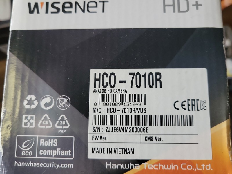 New Hanwha Techwin Wisenet HCO-7010R 4MP Outdoor Bullet Camera 2.8 mm Fixed gallery
