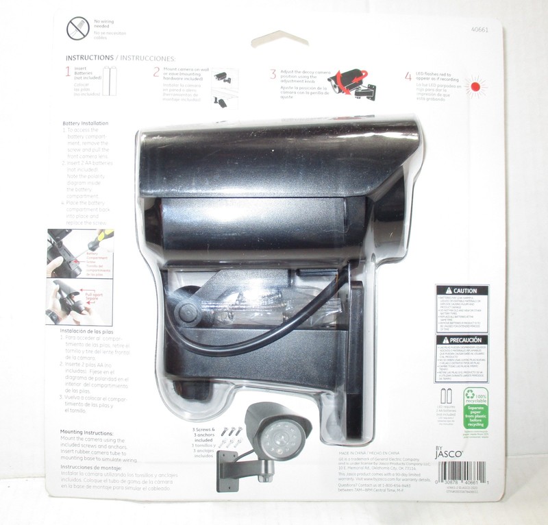 GE Power Gear Decoy Security Bullet Camera Flashing Red Light Blinking gallery