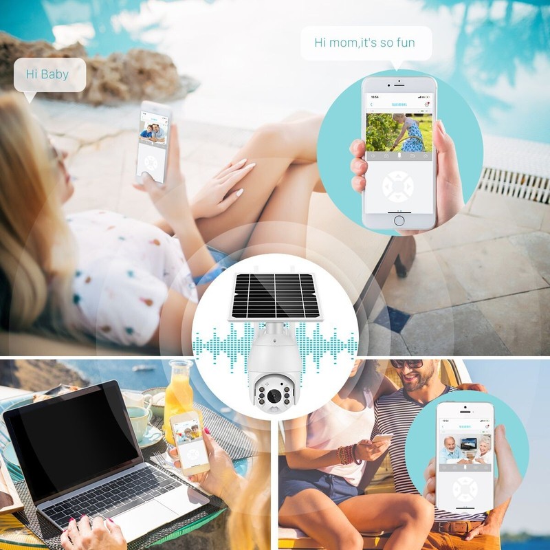 1080P WIFI Camera 8W Solar Panel PTZ IP Cam Outdoor CCTV Home Security SmartCam gallery