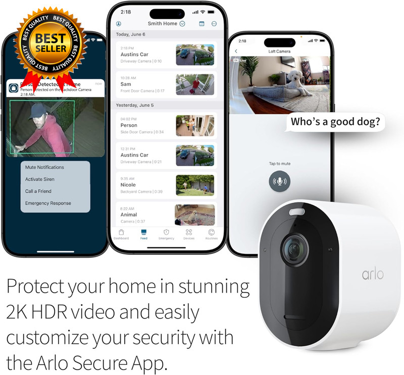 Pro 5S Spotlight Security Camera 2K HDR Outdoor Wireless Dual-Band Wi-Fi Connect gallery