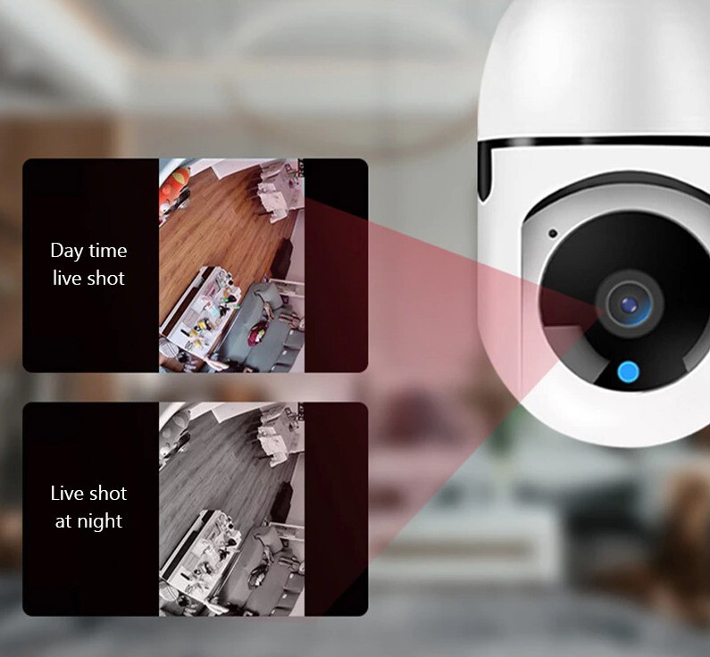 3Pcs Wireless WiFi Security Camera System Outdoor Night Vision E27 1080P Smart gallery