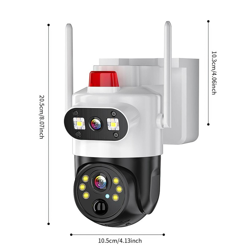 2Pack Camera Solar Powered WIFI Dual Lens Night Vision CCTV Security Camera gallery