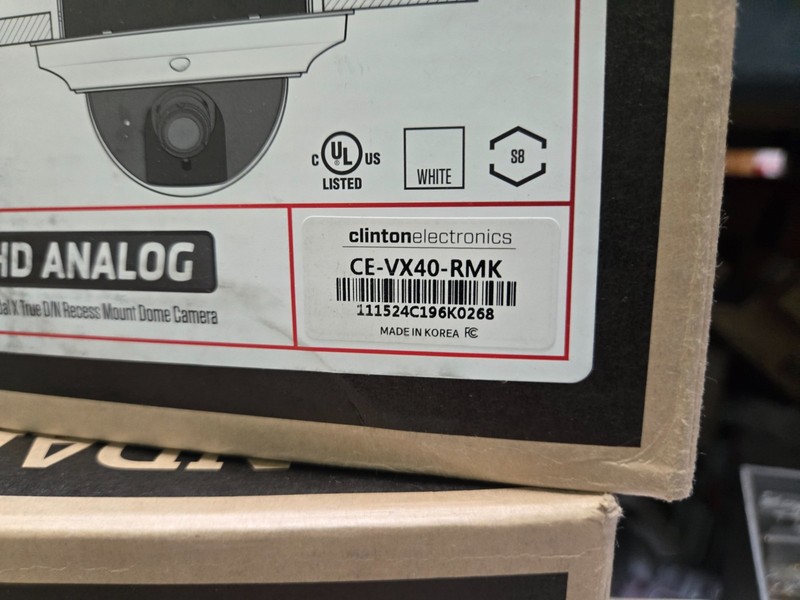 NOB Clinton Electronics CE-VX40-RMK Vandal X D/N Recess Mount Dome Camera gallery