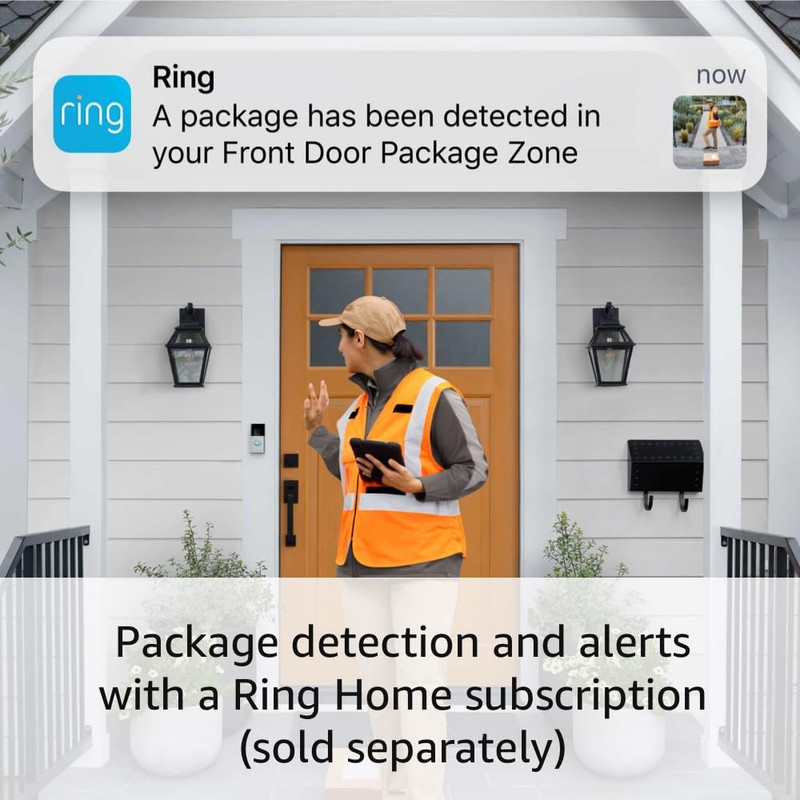 Ring Battery Doorbell with Video, Two-Way Talk, Motion Alerts, Satin Nickel gallery