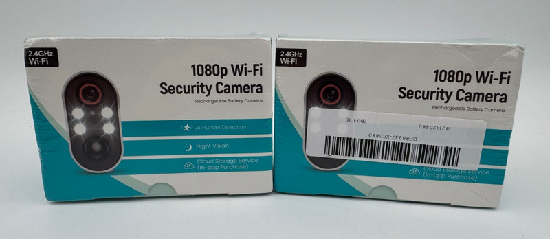 2.4GHz Wi-Fi 1080P Security Camera. Set of 2