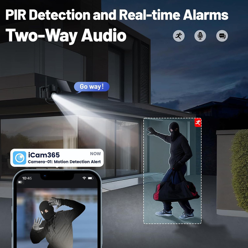 4G LTE Cellular Security Camera, No Wifi Security Camera Outdoor Built-In SIM Ca gallery