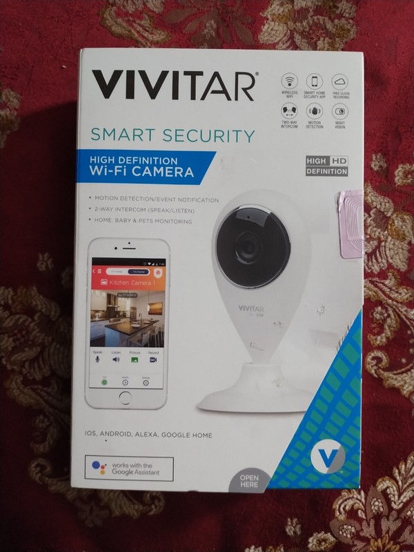 Vivitar Smart Security IPC112N-WHT 720p WiFi Camera Two-Way Motion Detection New