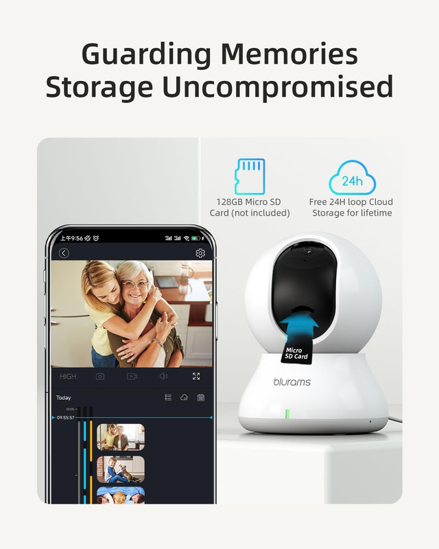 Indoor Security Camera, 5Ghz/2.4Ghz Dual-Band, 2K PZT Pet Camera with Phone App, gallery