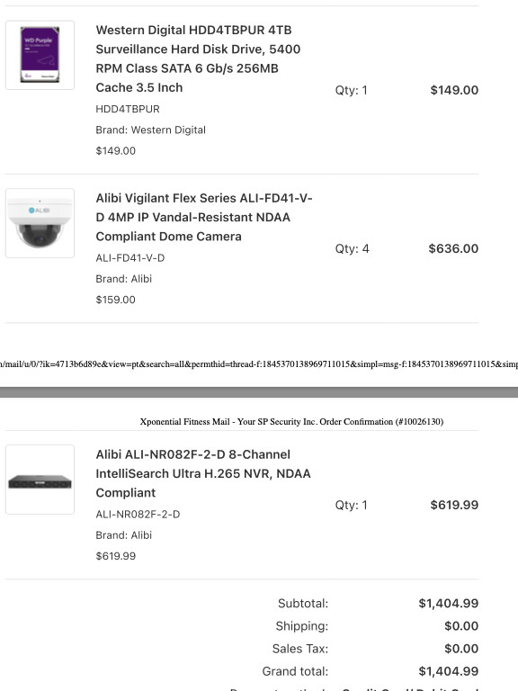 4 Alibi Cameras Flex Series ALI-FD20-VAW & Alibi NVR Flex Series ALI-NR082F-2-D gallery
