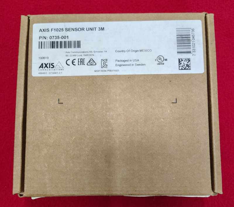 AXIS F1025 SENSOR UNIT 3M S/N: 0735-001 New open box missing mounting bracket