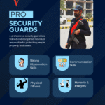 A post about a pro security guard. By Veteran Security & Protection Pvt Ltd