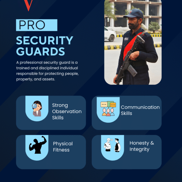 A post about a pro security guard. By Veteran Security & Protection Pvt Ltd